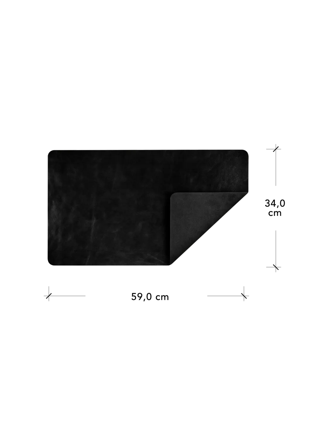 Copenhagen - Desk Mat - Medium - Black