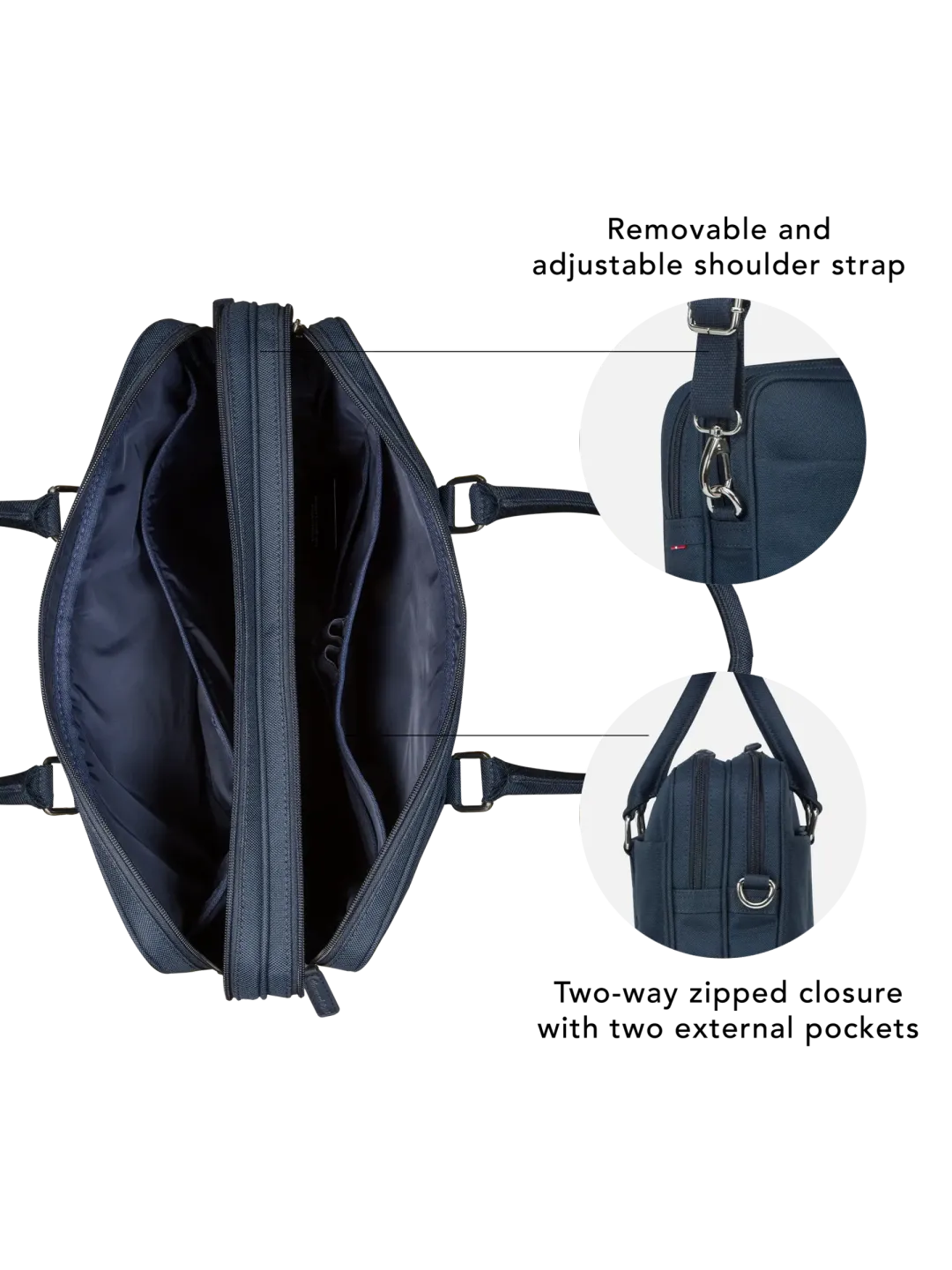 Ginza - 16” Duo Pocket Laptop Bag PURE Blue
