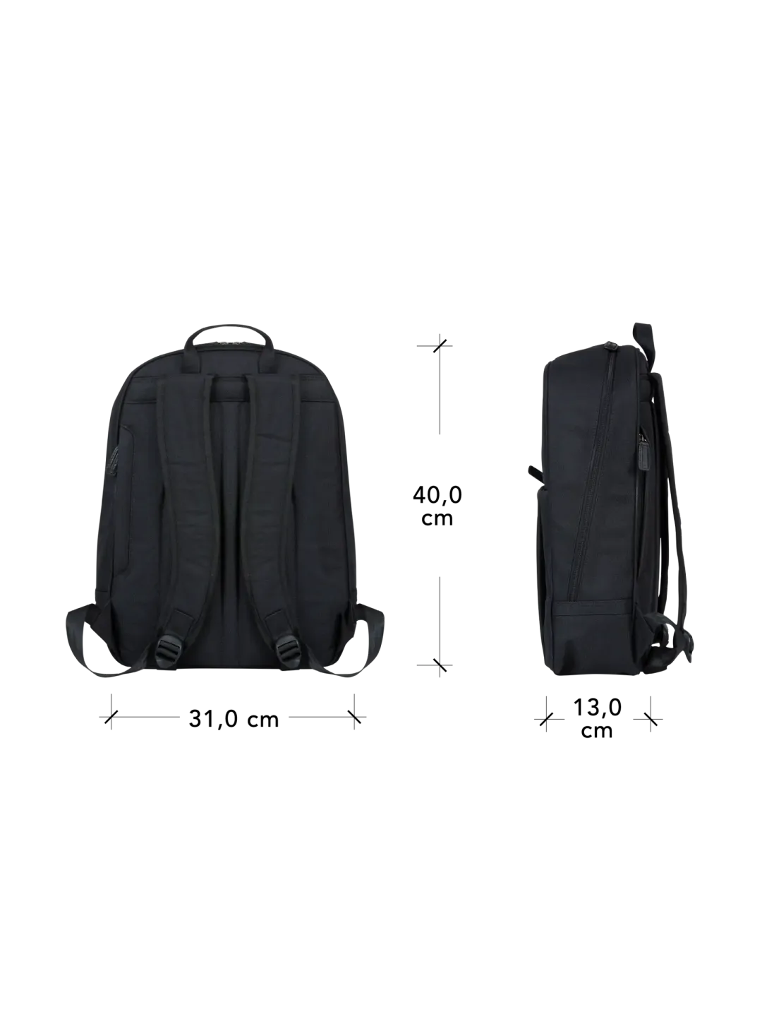 Champs-Elysees - 15” Laptop Backpack - Pure Black
