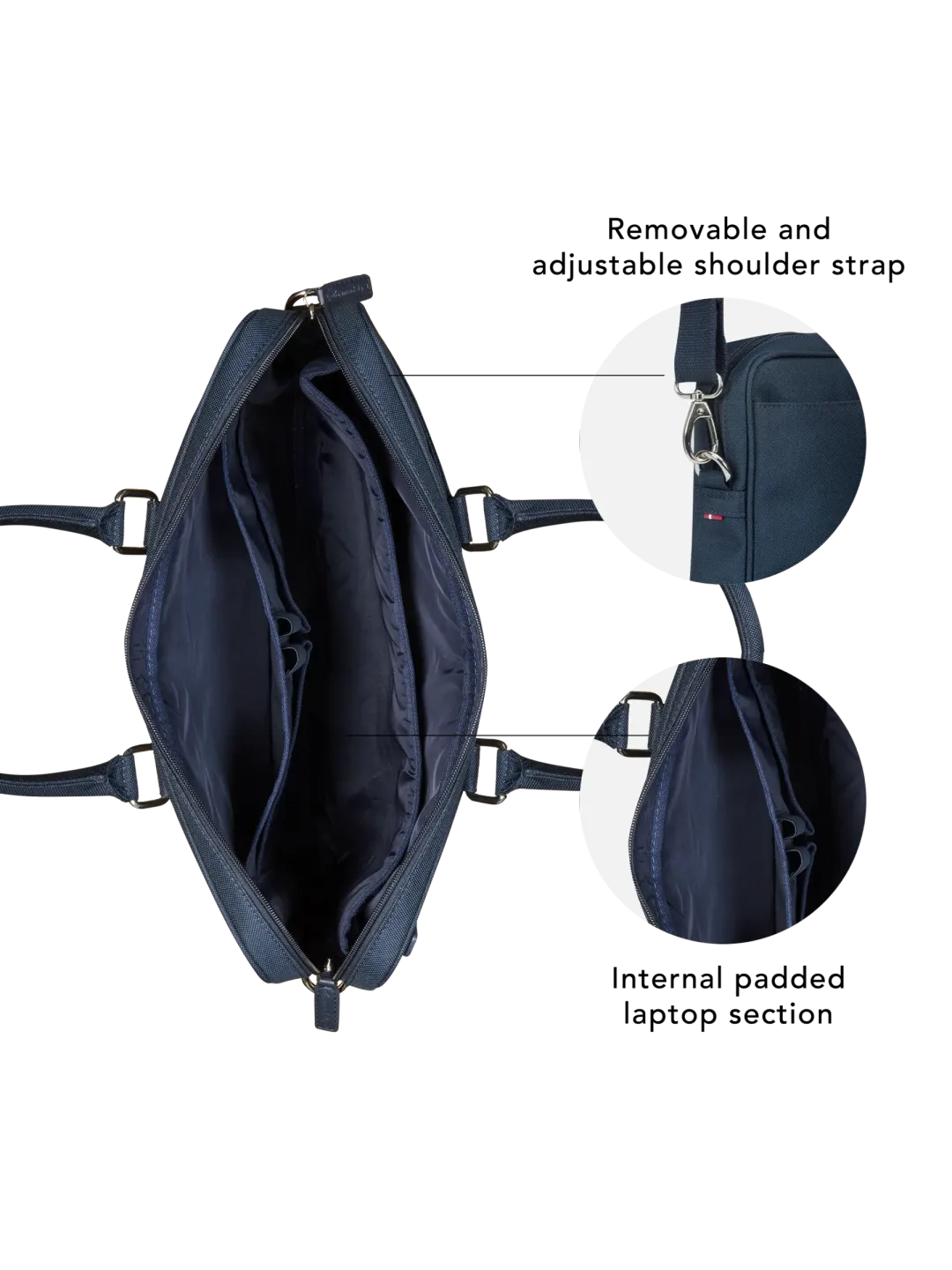 Fifth Avenue - 15” Laptop Bag- Pure Blue