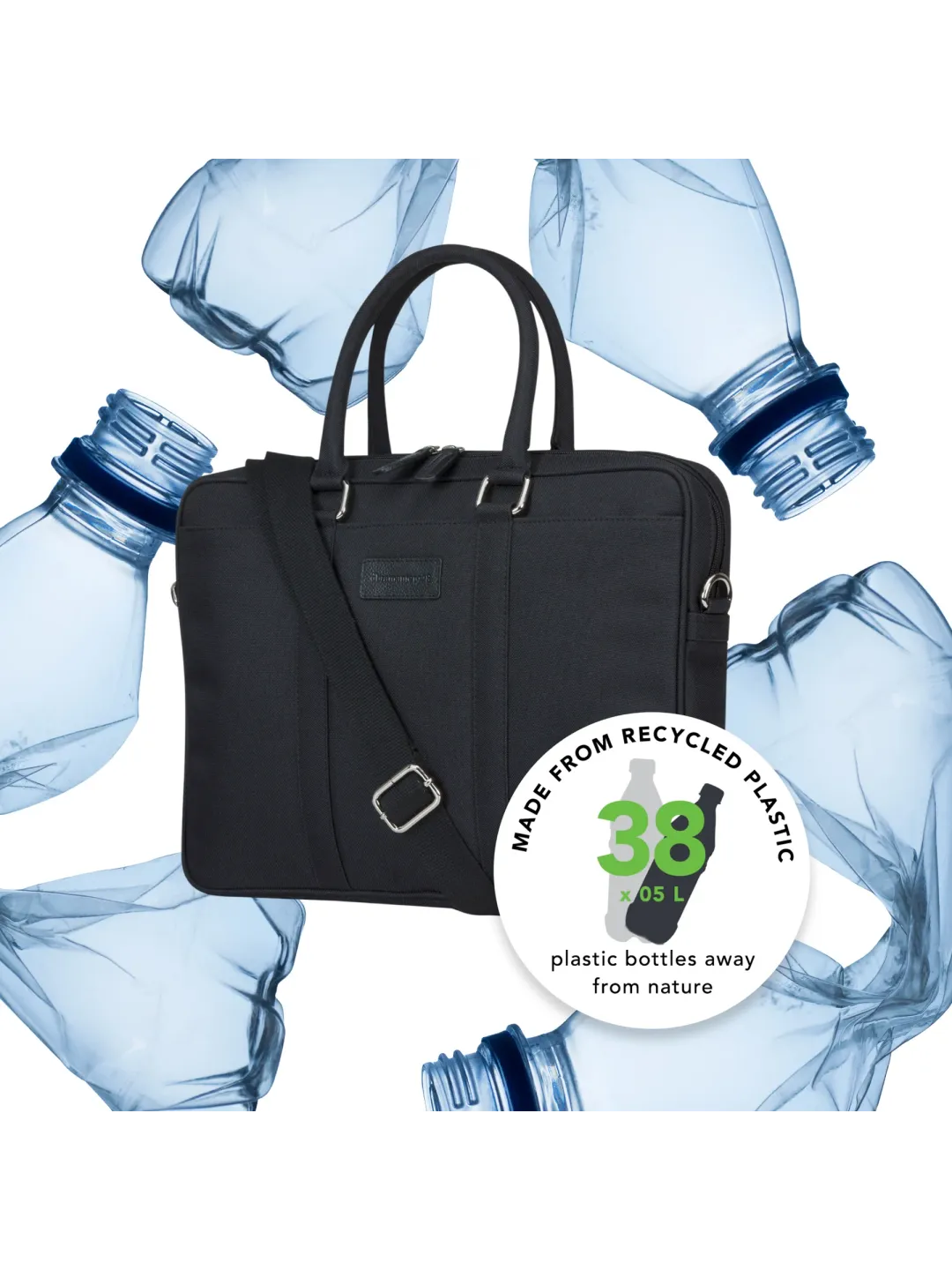 Fifth Avenue - 15” Laptop Bag - Pure Black