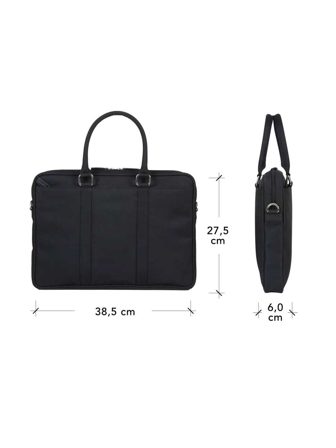 Fifth Avenue - 15” Laptop Bag - Pure Black