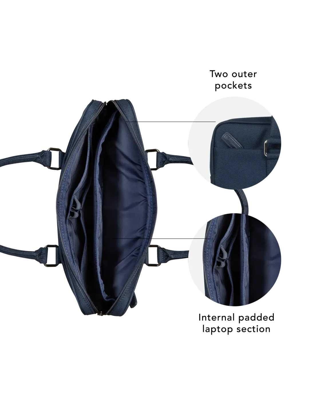 Stelvio - 14” Slim Laptop Bag PURE - Blue