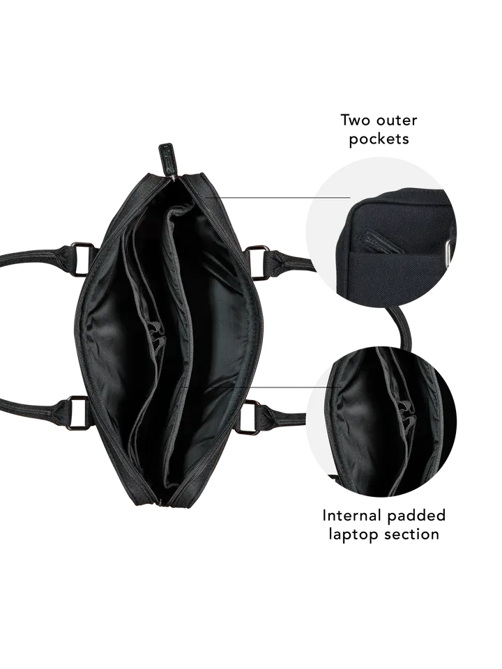 Stelvio - 14” Slim Laptop Bag PURE - Black
