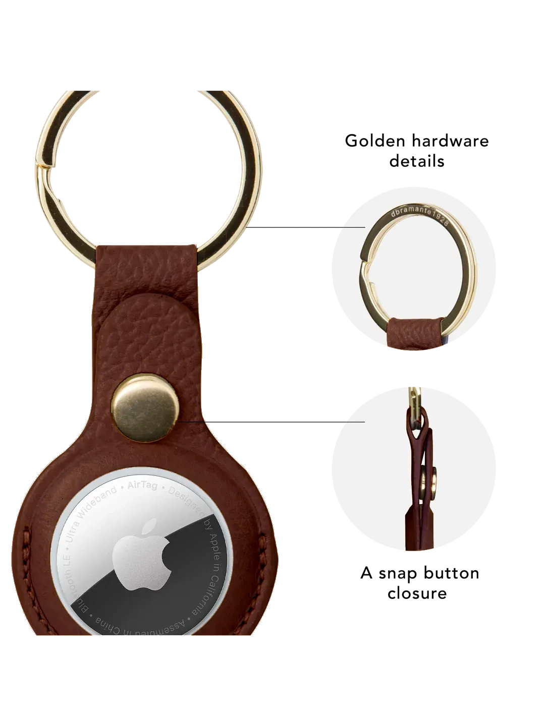 Copenhagen - AirTag Key Ring - Tan
