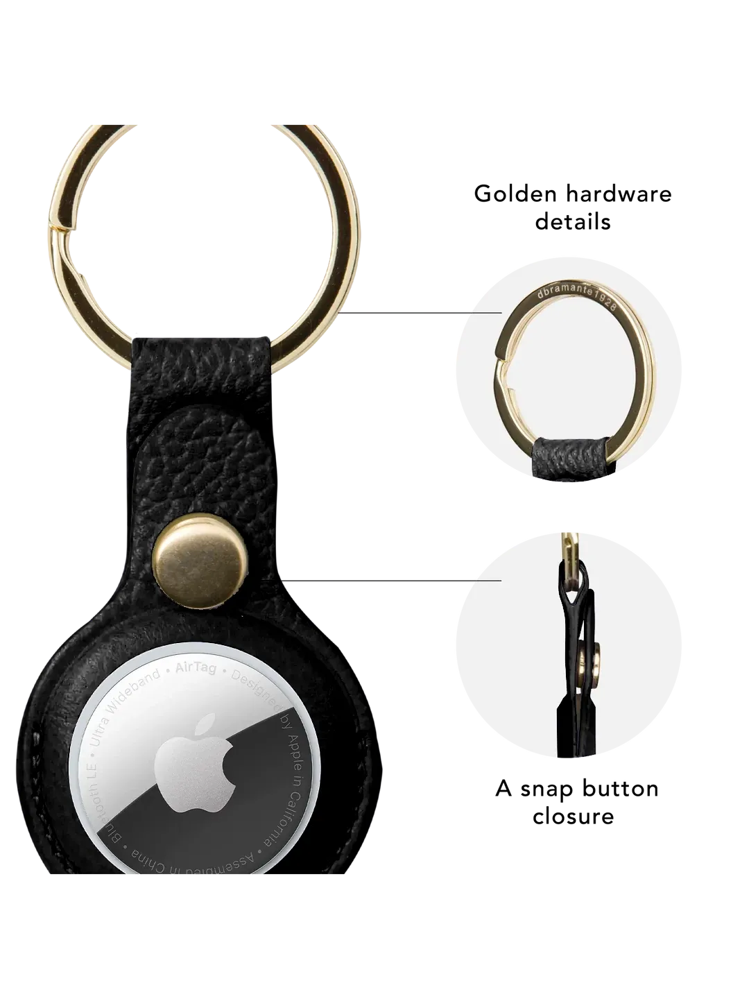Copenhagen - AirTag Key Ring - Black