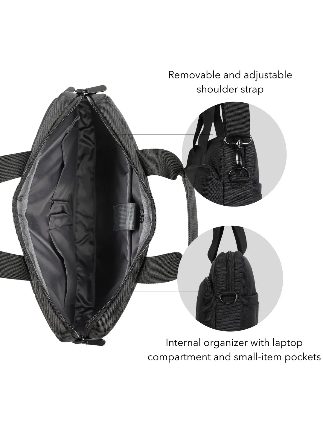 Santa Monica - 14” Briefcase Recycled - Black